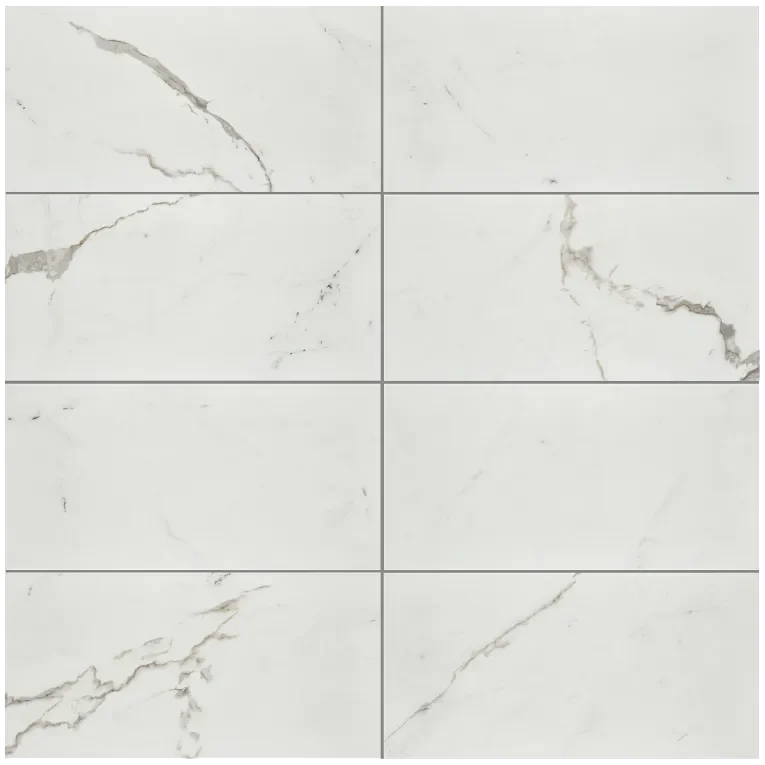 Marvel Stat Supremo Marble Look 3x12 Surface Bullnose Porcelain Trim