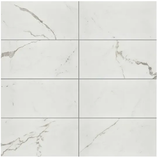 Marvel Stat Supremo Marble Look 1x12 Straight Stack Porcelain Mosaic
