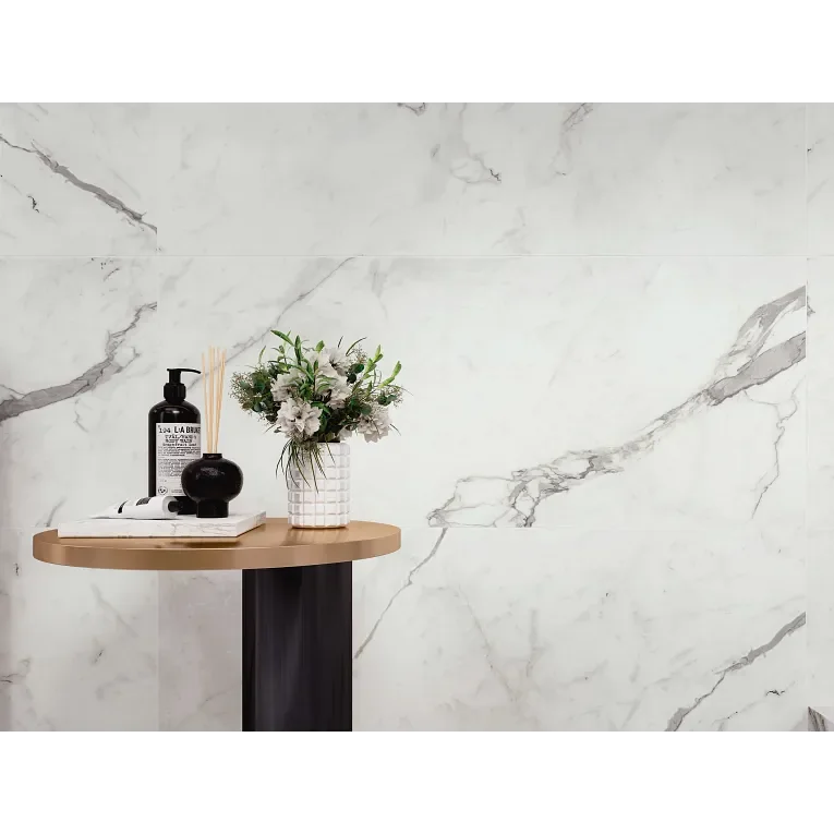 Marvel Stat Supremo Marble Look 3x12 Surface Bullnose Porcelain Trim