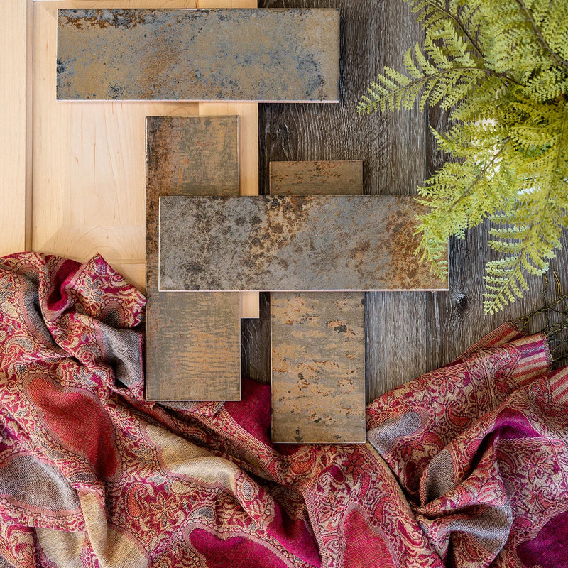 Marza Rust 4x12 Glossy Ceramic Tile