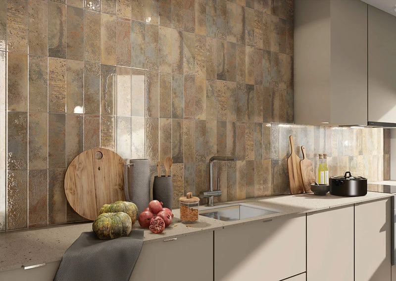 Marza Rust 4x12 Glossy Ceramic Tile