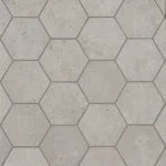 Materika Greige 11.75x10.25 3in Hexagon Porcelain Mosaic