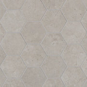 Materika Silver 3in Hexagon Glass Mosaic