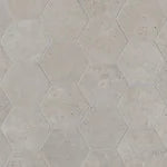 Materika Silver 3in Hexagon Glass Mosaic