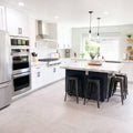 Materika Silver 3in Hexagon Glass Mosaic