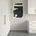 Matisse White Carrara & Nero Marquina 12.25x12.25 Honed Marble Decorative Mosaic