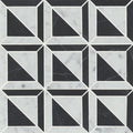 Matisse White Carrara & Nero Marquina 12.25x12.25 Honed Marble Decorative Mosaic