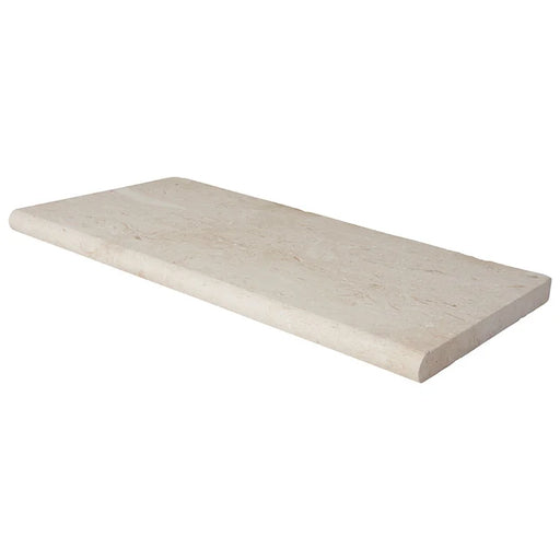 Mayra White 12x24 Tumbled 3CM Travertine Pool Coping