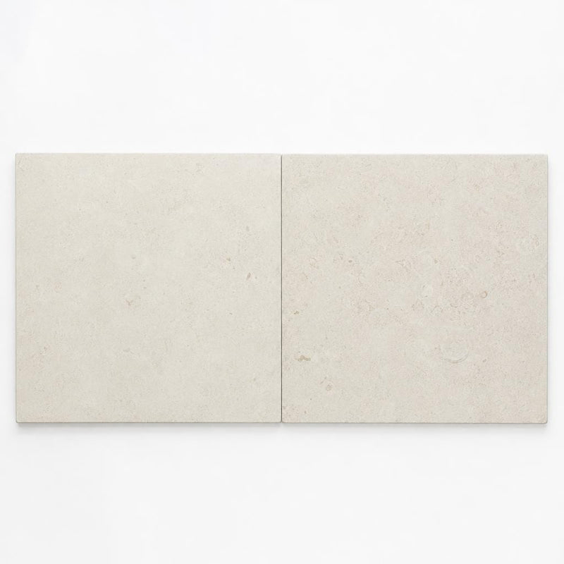 Mayra White 24x24 Tumbled Limestone Paver close-up