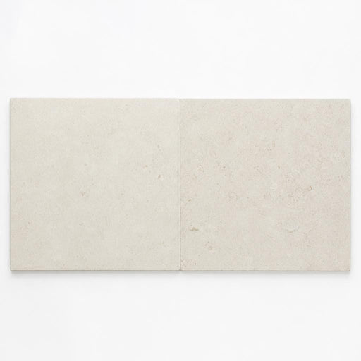 Mayra White 24x24 Tumbled Limestone Paver close-up