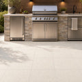 Mayra White 24x24 Tumbled Limestone Paver — Outdoor Kitchen floor