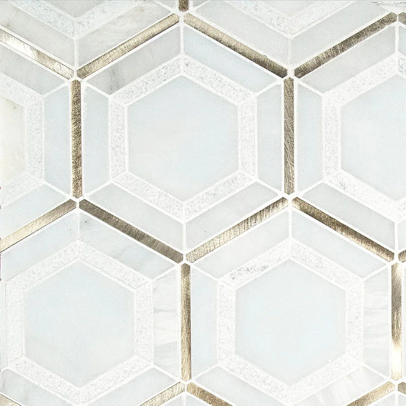 Medici Gold Pattern Misc. Metal Mosaic Tile