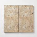 Mediterranean Ivory 12x24 3cm Bullnose Edge Tumbled Travertine Pool Coping close-up