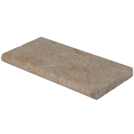 Mediterranean Ivory 12x24 5cm Bullnose Edge Tumbled Travertine Pool Coping
