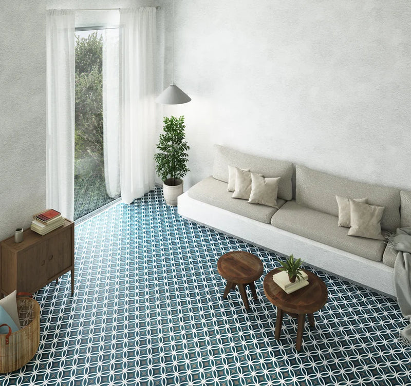 Memory Blue #1 6x6 Glazed Porcelain Pool Tile