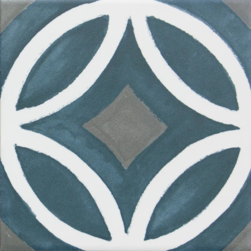 Memory Blue #5 6x6 Glazed Porcelain Pool Tile — Solidshape