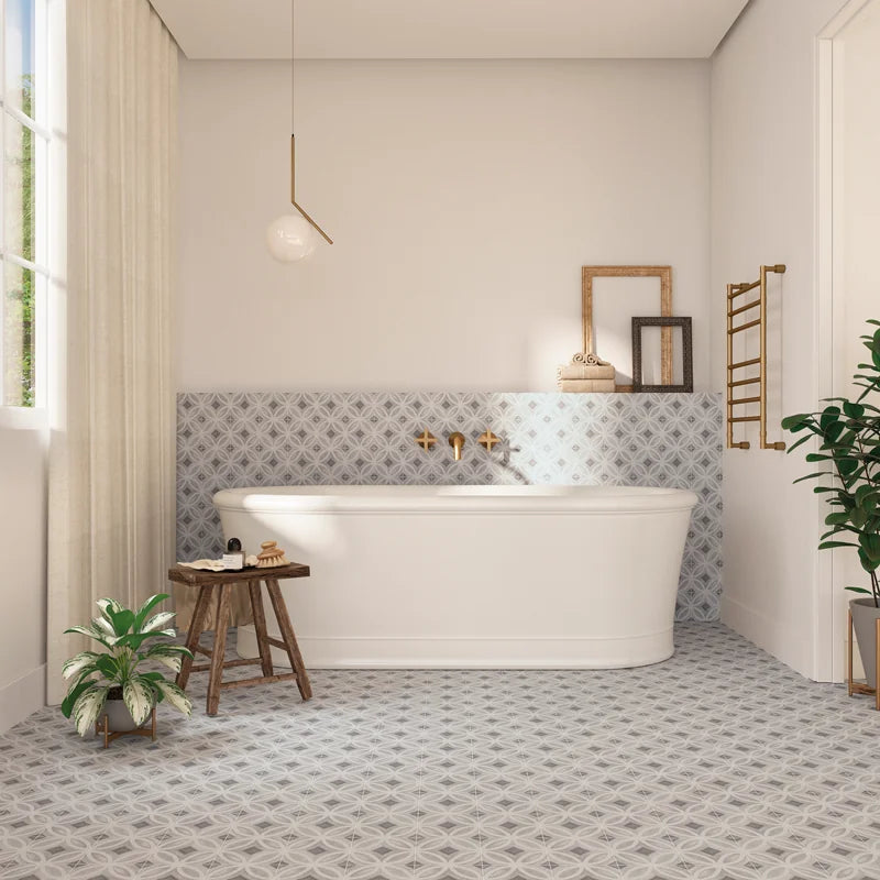 Memory Grey #1 6x6 Glazed Porcelain Pool Tile