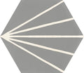 Stratford Hex GreyDeco 7x8 Porcelain Hexagon Tile