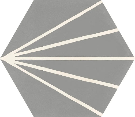 Stratford Hex GreyDeco 7x8 Porcelain Hexagon Tile