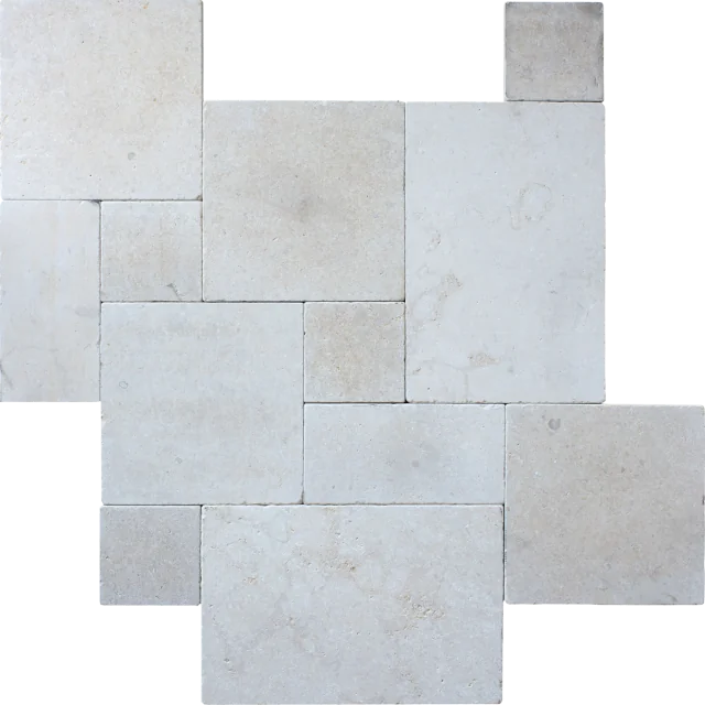 Menia Cream 3cm Set Tumbled Travertine Paver