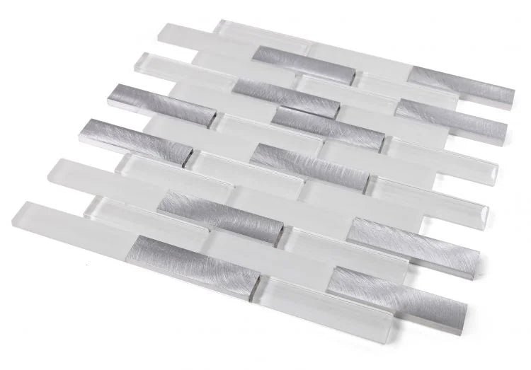 Metal Linear 1x2 Aluminum Mosaic