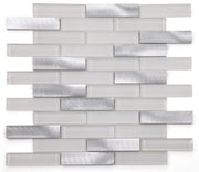 Metal Linear 1x2 Aluminum Mosaic