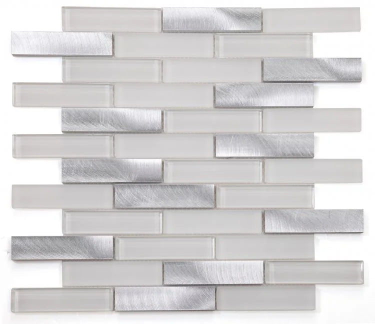 Metal Linear 1x2 Aluminum Mosaic