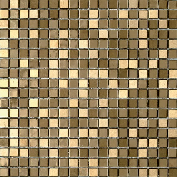 Metalic Gold 11.85x11.85 Metal Mosaic
