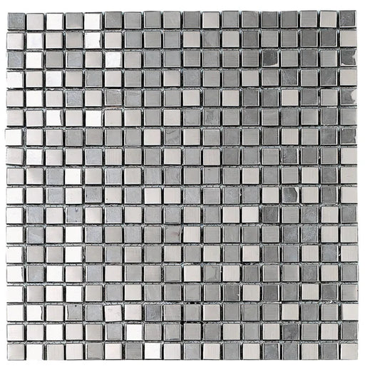 Metalic Silver 11.85x11.85 Metal Mosaic
