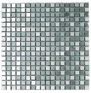 Metalic Silver 11.85x11.85 Metal Mosaic