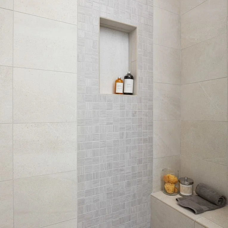 Metalwood Argento 2x2 Porcelain Mosaic
