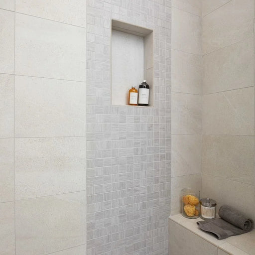 Metalwood Argento 2x2 Porcelain Mosaic