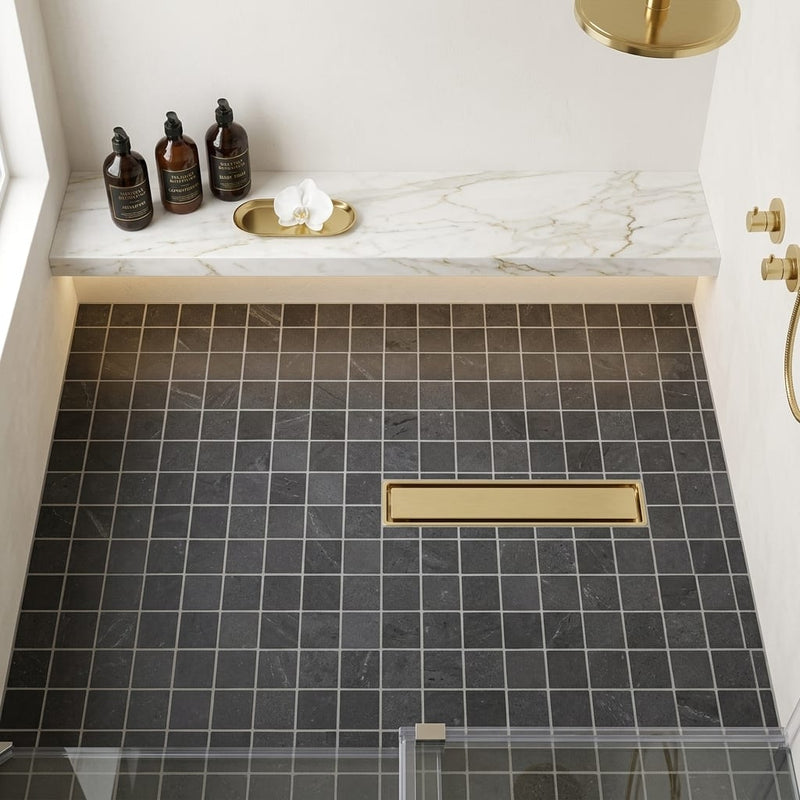 Metro 2.0 Nightsky 2x2 Marble Mosaic — Bathroom shower floor