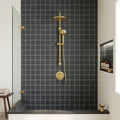 Metro 2.0 Nightsky 2x2 Marble Mosaic — Bathroom shower wall