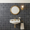 Metro 2.0 Nightsky 2x2 Marble Mosaic — Powder Room wall