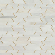 Metro Gold Pattern Misc. Glass Stone Blend Metal Mosaic Tile