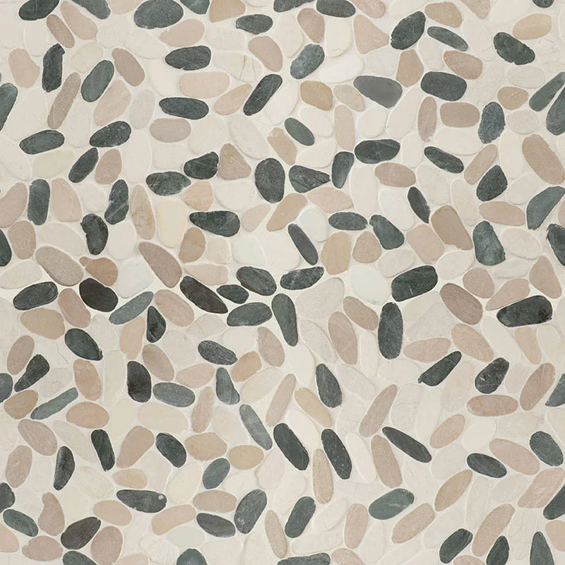Metropolitan Pebble Pattern Tumbled Marble Mosaic Tile