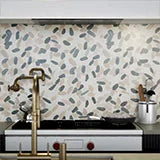 Metropolitan Pebble Pattern Tumbled Marble Mosaic Tile