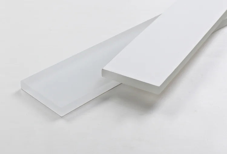 MIA White 2x16 Frosted Glass Mosaic