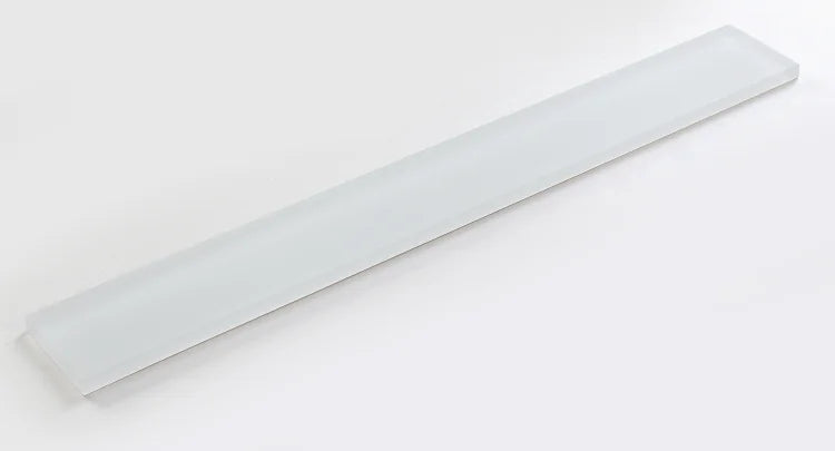MIA White 2x16 Frosted Glass Mosaic
