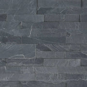 Midnight Ash Veneer Peel and Stick Pattern Honed Slate Mosaic Tile