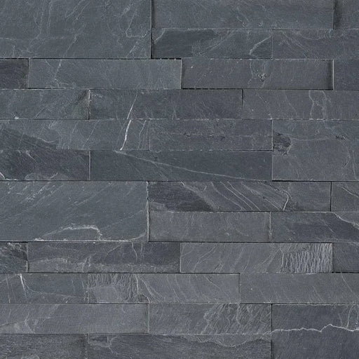 Midnight Ash Veneer Peel and Stick Pattern Honed Slate Mosaic Tile