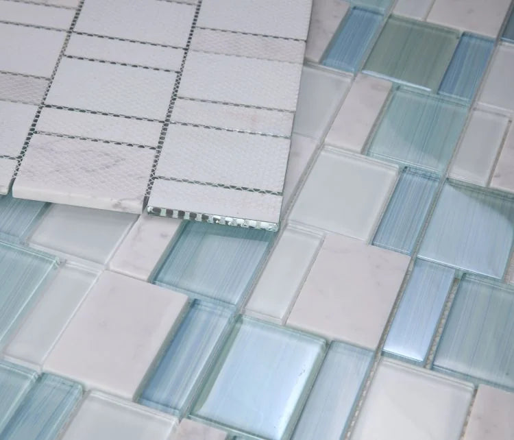 Milano Prime Blue New 1x1 Glass Mosaic