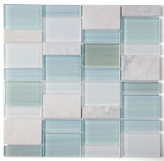 Milano Prime Blue New 1x1 Glass Mosaic