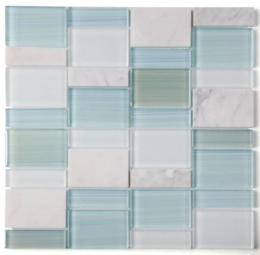 Milano Prime Blue New 1x1 Glass Mosaic