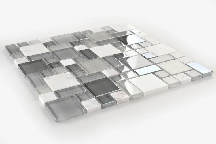 Milano Sea 11.75x11.75 Glass & Marble Mosaic