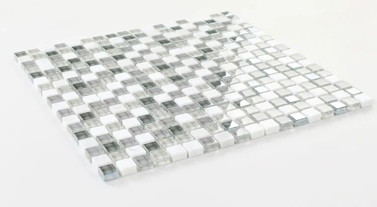 Milano Sea Mini 12x12 Glass & Marble Mosaic