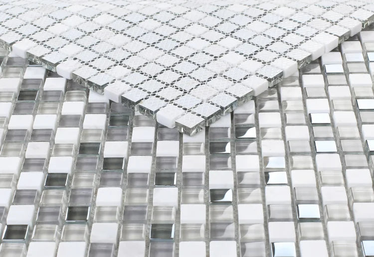 Milano Sea Mini 12x12 Glass & Marble Mosaic