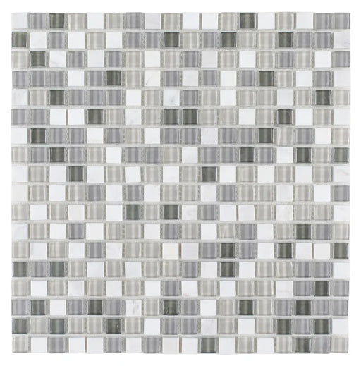 Milano Sea Mini 12x12 Glass & Marble Mosaic