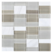 Milano Sea Salt Prime 11.75x11.75 Glass & Marble Mosaic